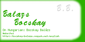balazs bocskay business card