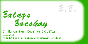 balazs bocskay business card